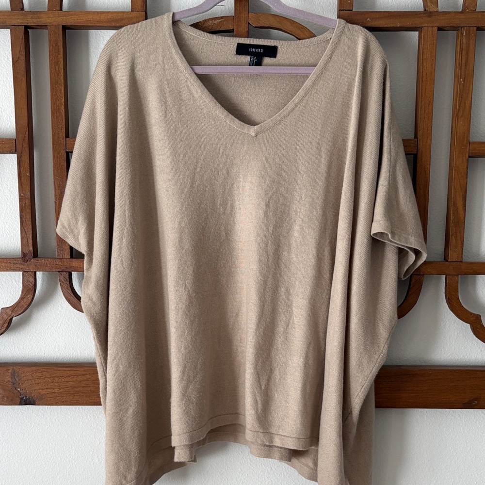 Forever 21 Beige Poncho
